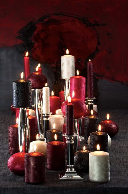 Candele decorative per allestimenti ed eventi